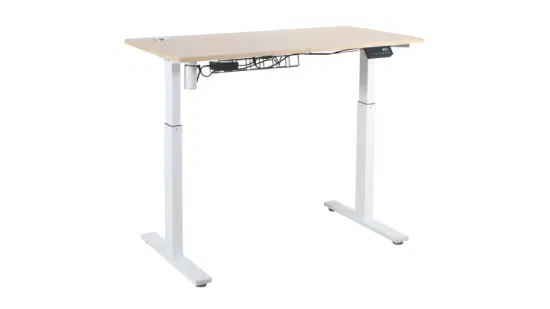 Mesa de escritório elétrica ergonômica ajustável em altura de fábrica na China/personalização de amostra de mesa em pé